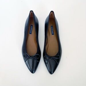 Margaux Black The Point Pointed Toe Flats 39.5